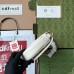 Gucci GG Marmont Mini Chain Bag in White Chevron Calfskin