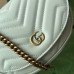 Gucci GG Marmont Mini Chain Bag in White Chevron Calfskin