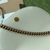 Gucci GG Marmont Mini Chain Bag in White Chevron Calfskin