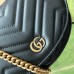 Gucci GG Marmont Mini Chain Bag in Black Chevron Calfskin