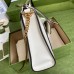 Gucci Small Shoulder Bag in White Leather with Double G