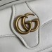 Gucci Small Shoulder Bag in White Leather with Double G