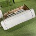 Gucci Small Shoulder Bag in White Leather with Double G