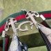 Gucci Attache Small Shoulder Bag in GG Canvas with Blue Leather