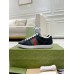 Gucci Mens Ace Sneakers in Black Signature Leather with Web