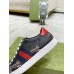 Gucci Mens Ace Sneakers in Black GG Canvas with Tigers Print