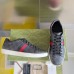 Gucci Mens Ace Sneakers in Black GG Supreme Canvas with Web