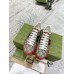 Gucci Mens Ace Sneakers in Beige GG Supreme Canvas with Web