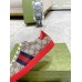 Gucci Mens Ace Sneakers in Beige GG Supreme Canvas with Web