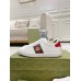 Gucci Mens Ace Sneakers in White Leather with Bee
