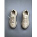 Gucci Mens Rhyton Sneakers in Ivory Distressed Leather
