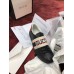 Gucci Mens Elastic Stripe Sneakers in Black Leather