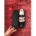 Gucci Mens Elastic Stripe Sneakers in Black Leather