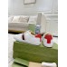 Gucci Mens Elastic Stripe Sneakers in White Leather