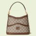 Gucci Large Shoulder Bag in GG Supreme with Interlocking G