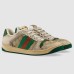 Gucci Mens Screener Sneakers with Green Details
