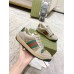 Gucci Mens Screener Sneakers with Green Details