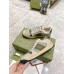 Gucci Mens Screener Sneakers with Green Details