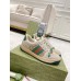Gucci Mens Screener Sneakers with Green Details