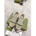 Gucci Mens Screener Sneakers with Green Details