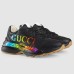 Gucci Mens Rhyton Sneakers with Iridescent Gucci Logo