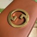 Gucci Blondie Small Shoulder Bag in Brown Calf Leather