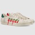 Gucci Mens Ace Sneakers in White Leather with Gucci Blade