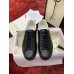 Gucci Mens Ace Sneakers in Black Leather with Interlocking G