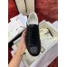 Gucci Mens Ace Sneakers in Black Leather with Interlocking G