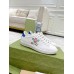 Gucci Mens Ace Sneakers in White Leather with Tennis Print