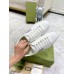 Gucci Mens Ace Sneakers in White Leather with Tennis Print