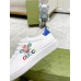 Gucci Mens Ace Sneakers in White Leather with Tennis Print