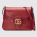 Gucci Small Messenger Bag in Red Leather with Double G Gucci Small Messenger Bag in Red Leather with Double G