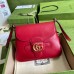 Gucci Small Messenger Bag in Red Leather with Double G Gucci Small Messenger Bag in Red Leather with Double G