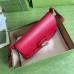 Gucci Small Messenger Bag in Red Leather with Double G Gucci Small Messenger Bag in Red Leather with Double G