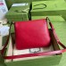 Gucci Small Messenger Bag in Red Leather with Double G Gucci Small Messenger Bag in Red Leather with Double G