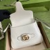 Gucci Small Messenger Bag in White Leather with Double G
