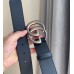 Gucci GG Marmont Black Belt 38MM with Antique Silver Buckle