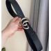Gucci GG Marmont Black Belt 38MM with Antique Silver Buckle