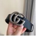 Gucci GG Marmont Black Belt 38MM with Antique Silver Buckle