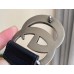 Gucci GG Marmont Black Belt 38MM with Antique Silver Buckle