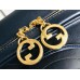 Gucci Blondie Mini Top Handle Bag in Navy Blue Leather