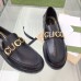 Gucci Womens Loafers in Black Leather with Gucci Logo