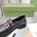 Gucci Womens Loafers in Black Leather with Gucci Logo