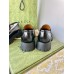 Gucci Womens Lug Sole Horsebit Loafers in Black Leather