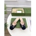 Gucci Horsebit Mules in Black Satin with Crystals