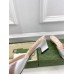 Gucci Horsebit Mules in Silver Metallic Leather with Crystals