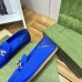 Gucci Womens Horsebit Loafers in Blue Satin with Crystals