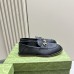 Gucci Womens Horsebit Loafers in Black Satin with Crystals