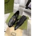 Gucci Womens Jordaan Loafers in Black Leather with Crystals